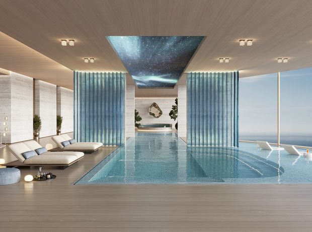 A fitness pavilion and an indoor lap pool